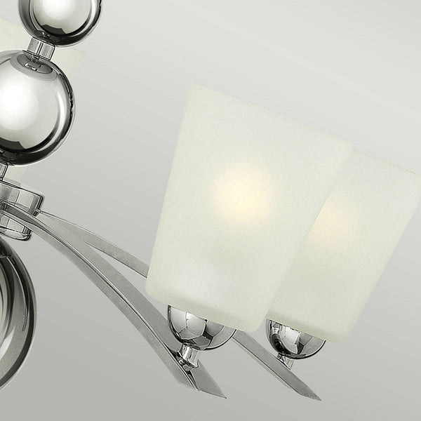 Zelda 5 Light Chandelier in Polished Nickel