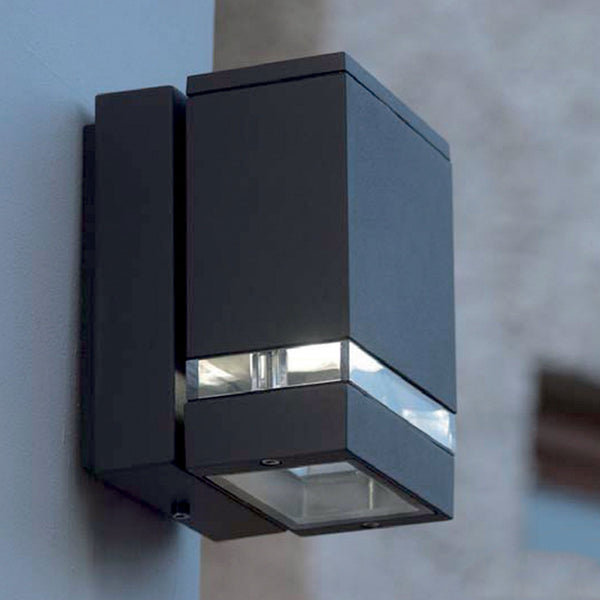 Jannik Small Outdoor LED Wall Light in Dark Grey