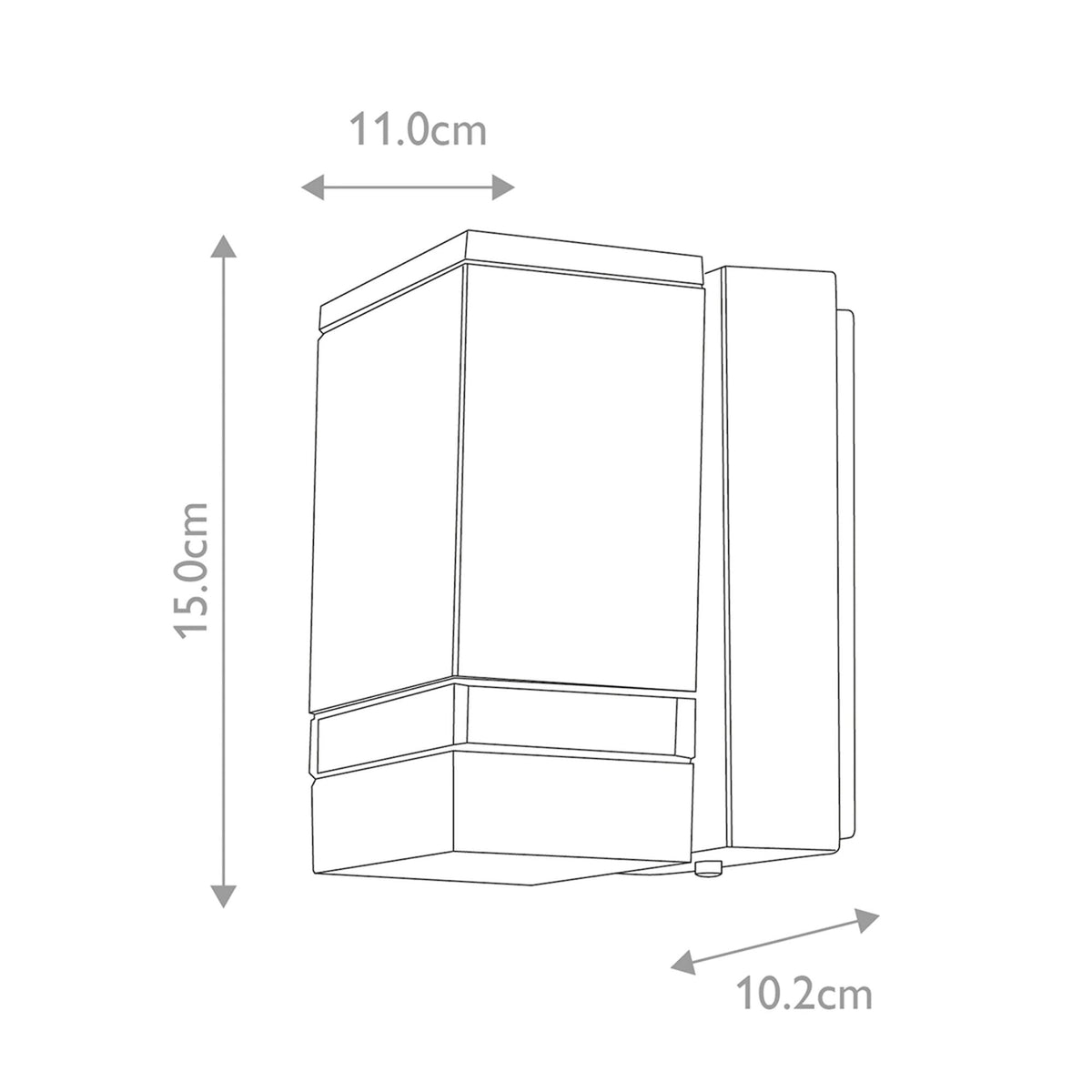 Jannik Small Outdoor LED Wall Light in Dark Grey