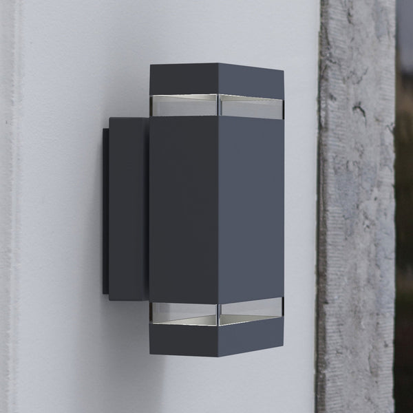 Jannik Large Outdoor LED Wall Light in Dark Grey
