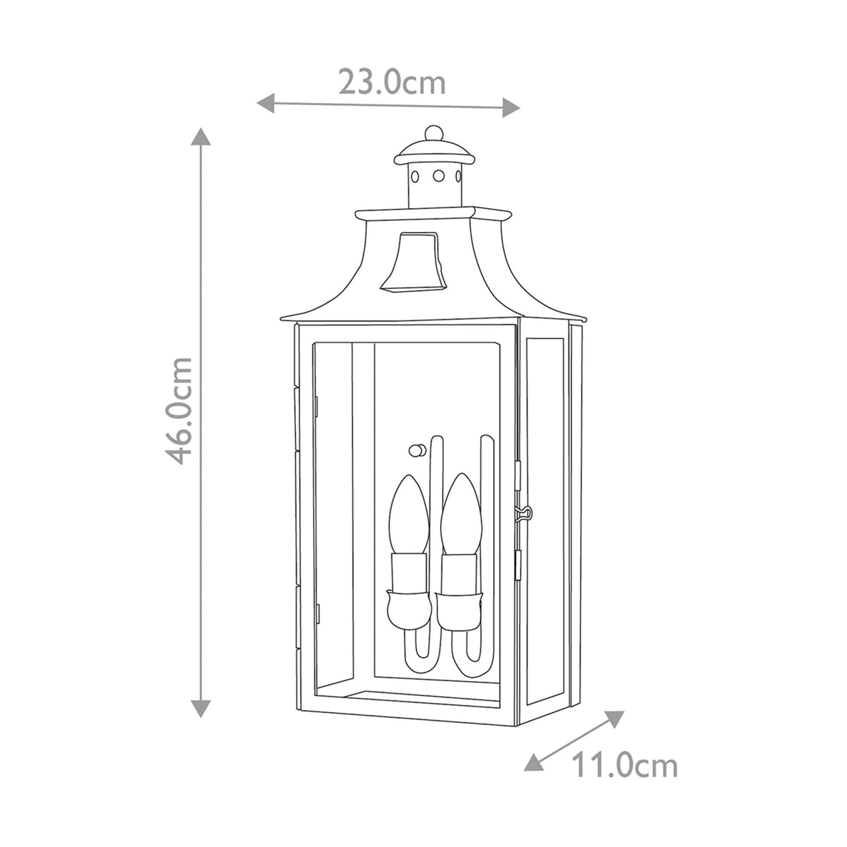 Kendal Wrought Iron Outdoor Wall Light