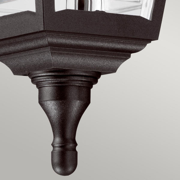 Kerry 4 Sided Oudoor Chain Pendant Light in Black