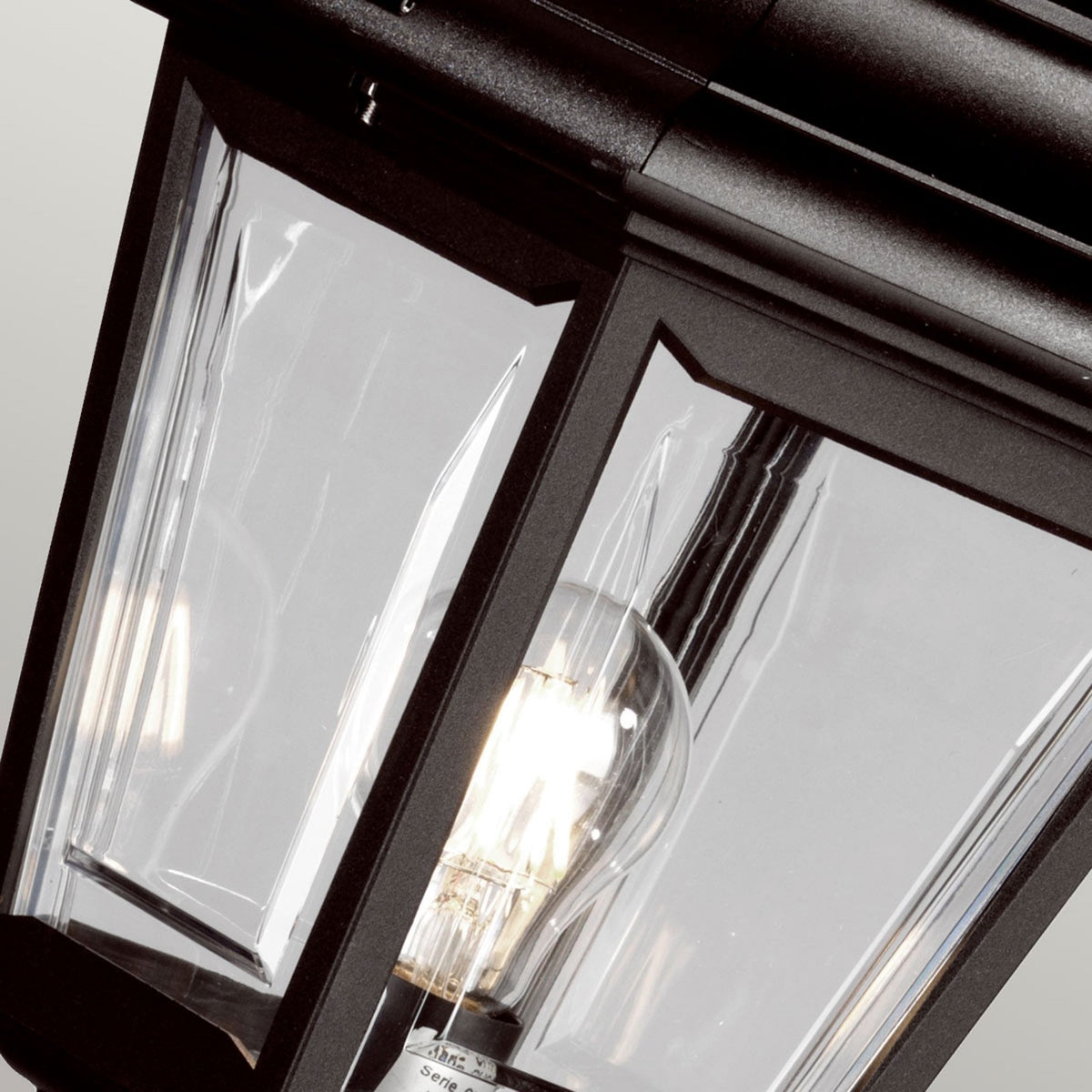 Kerry 4 Sided Coastal Pillar Light in Black