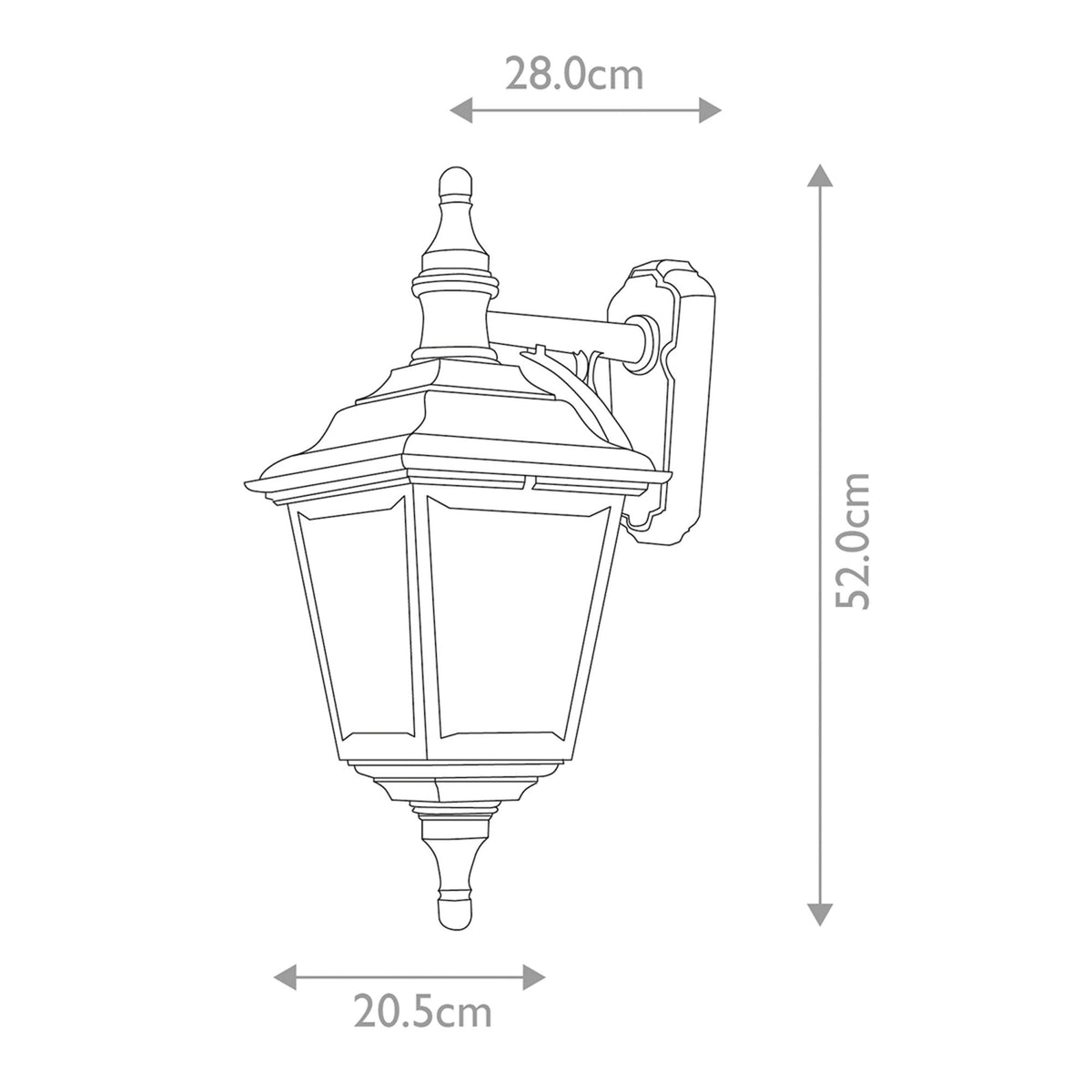 Kerry 4 Sided Coastal Wall Up or Down Light in Black