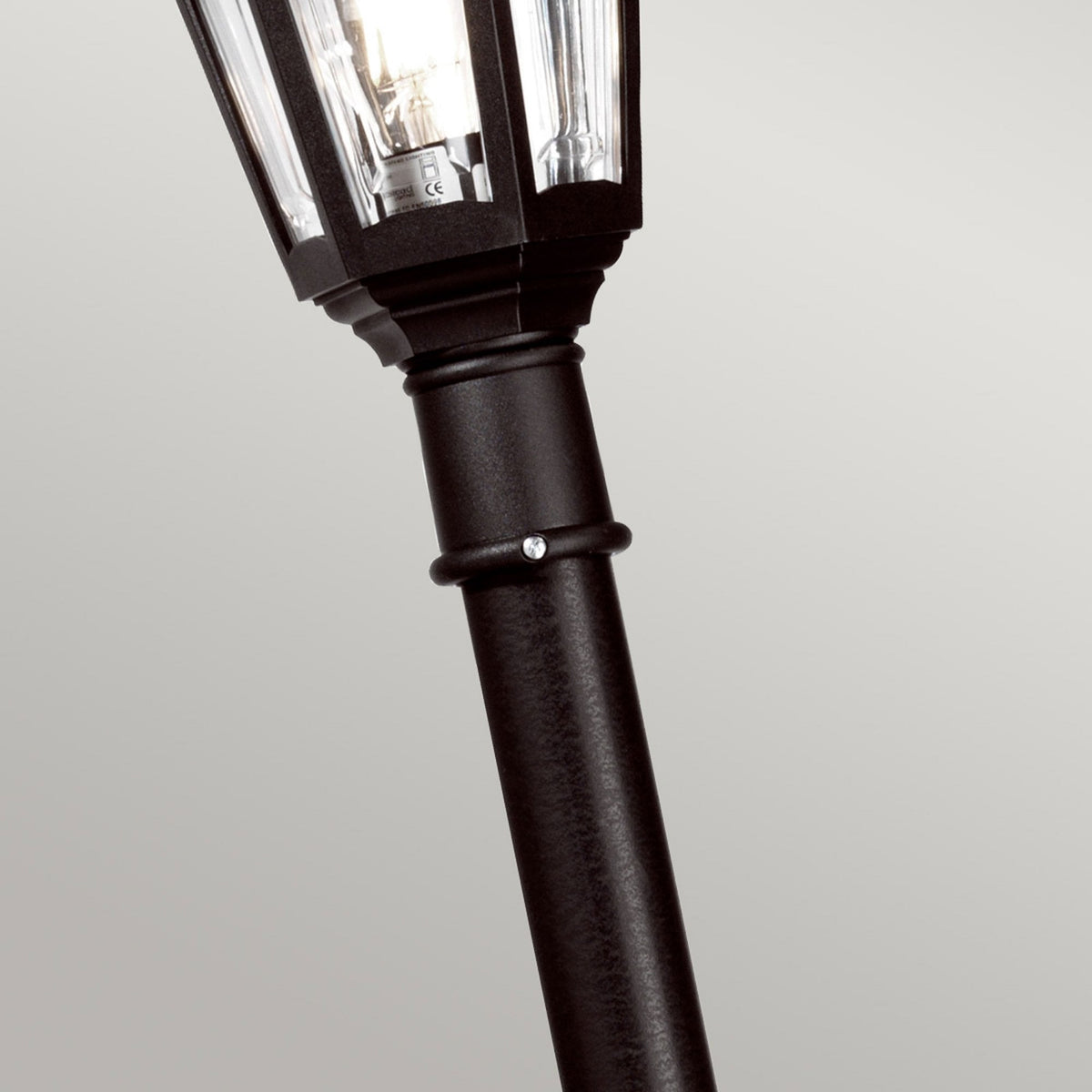 Kinsale 6 Sided Weatherproof Post Light in Black