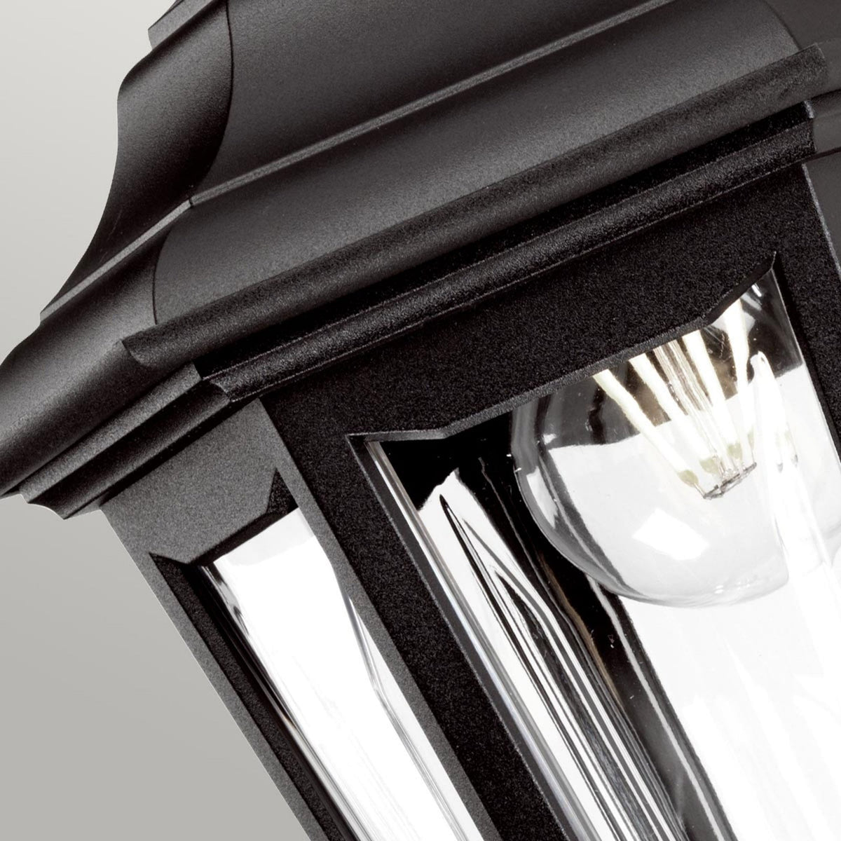 Kinsale 6 Sided Outdoor Wall Up or Down Light in Black