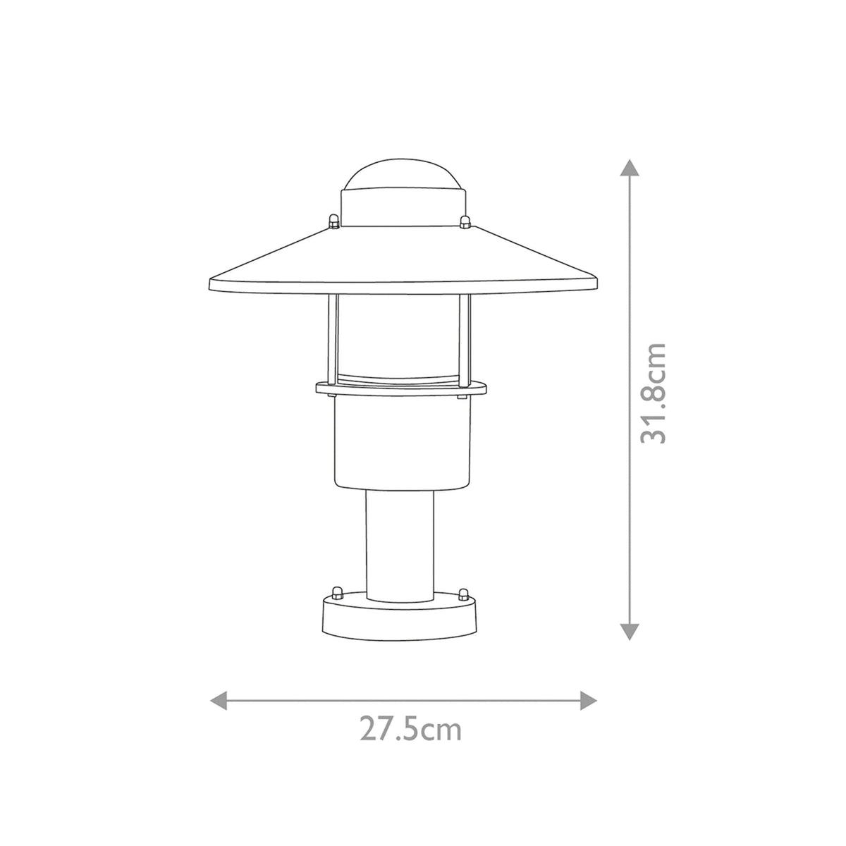 Klampenborg Pedestal Light in Silver with PIR