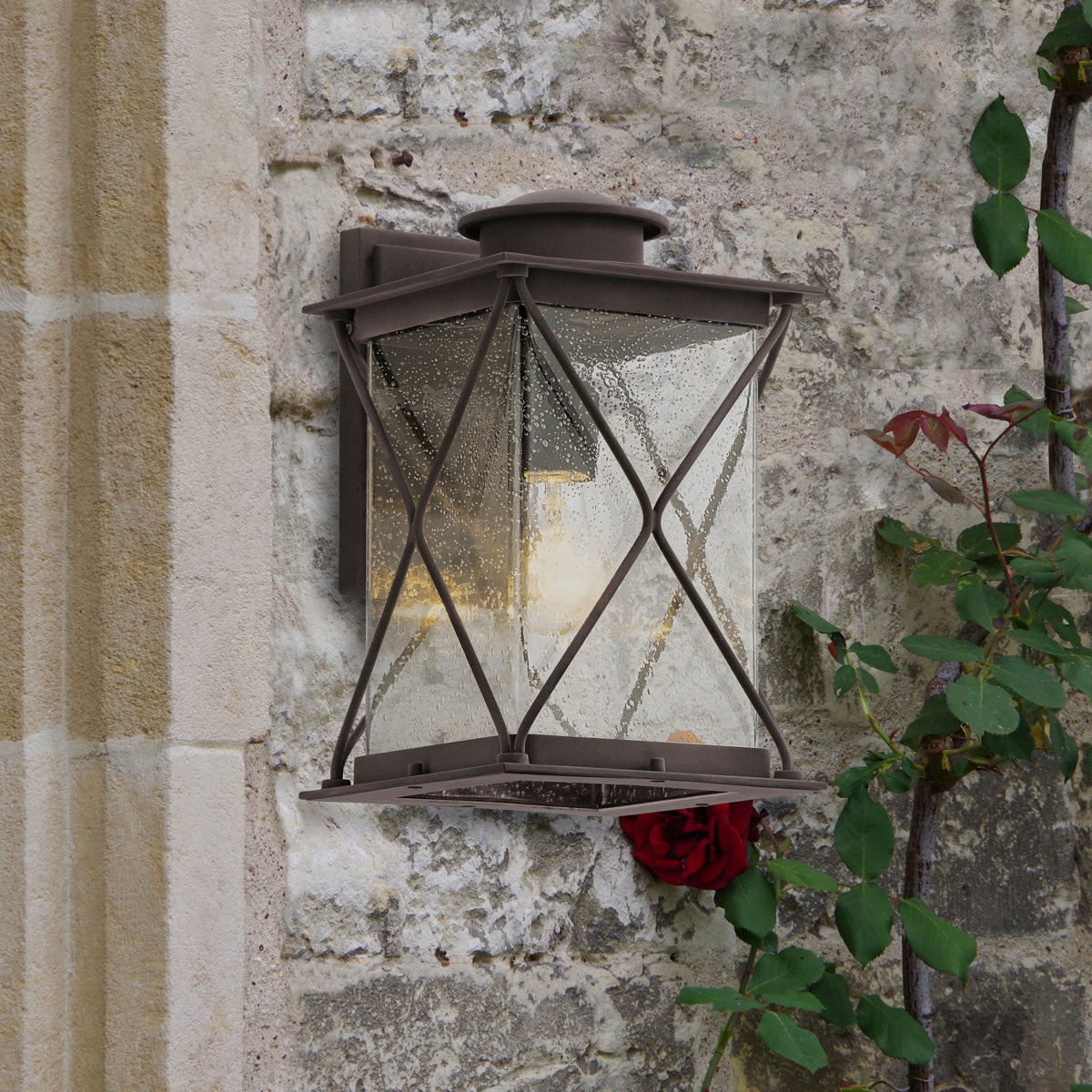 Argyle Medium Outdoor Wall Light in Weathered Zinc