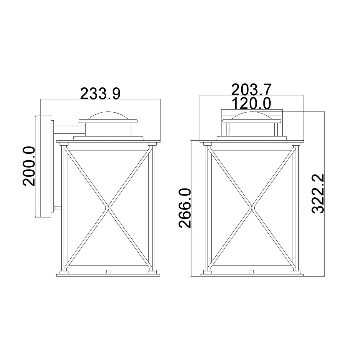 Argyle Medium Outdoor Wall Light in Weathered Zinc