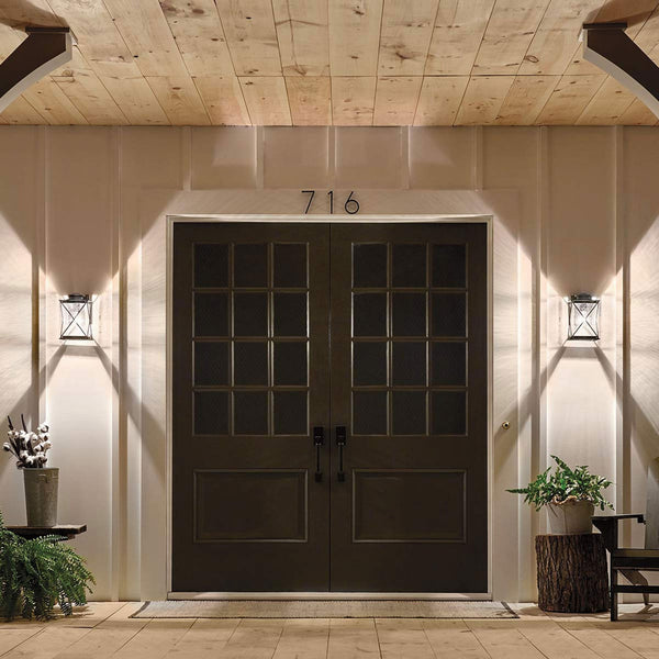 Argyle Small Outdoor Wall Light in Weathered Zinc