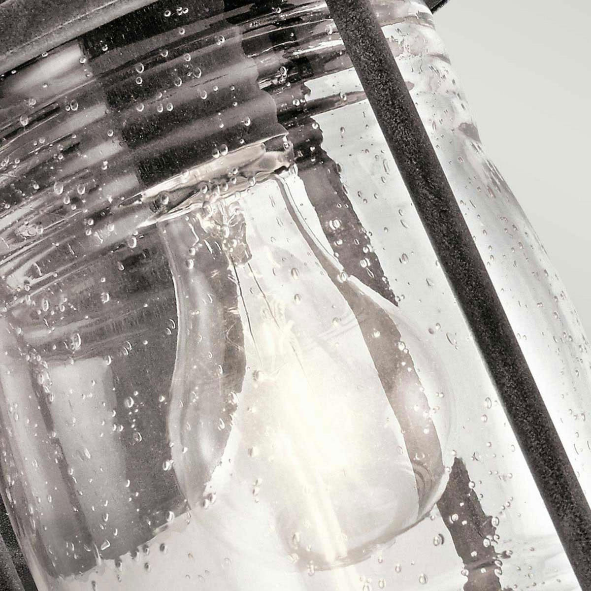 Ashland Bay Small Outdoor Wall Lantern in Weathered Zinc