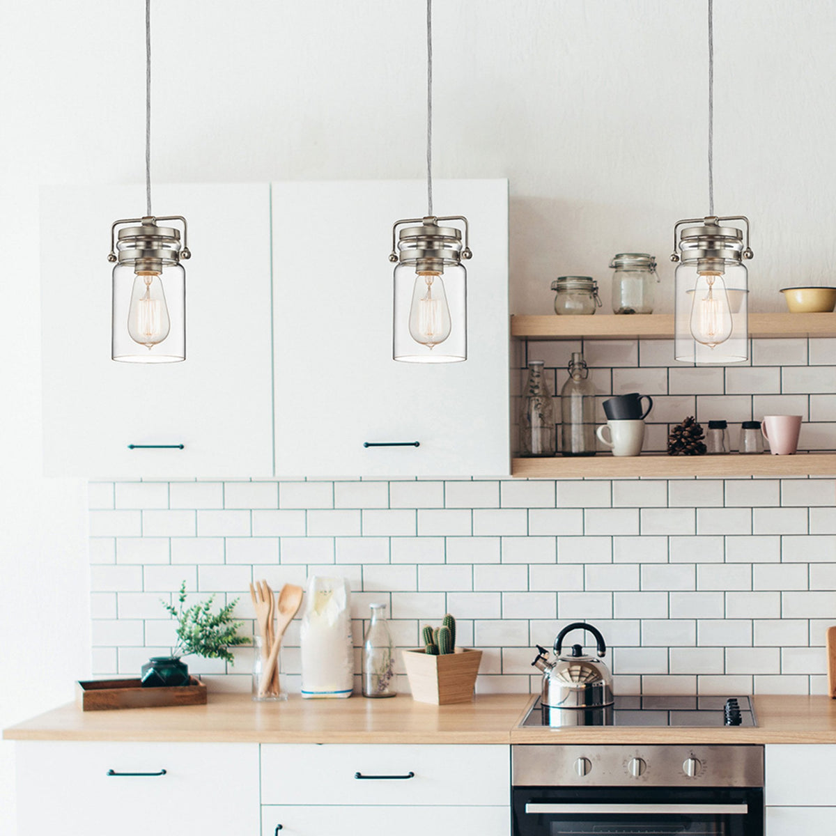 Brinley Mini Pendant in Brushed Nickel