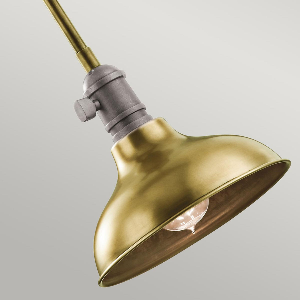 Cobson Mini Pendant or Semi Flush in Natural Brass