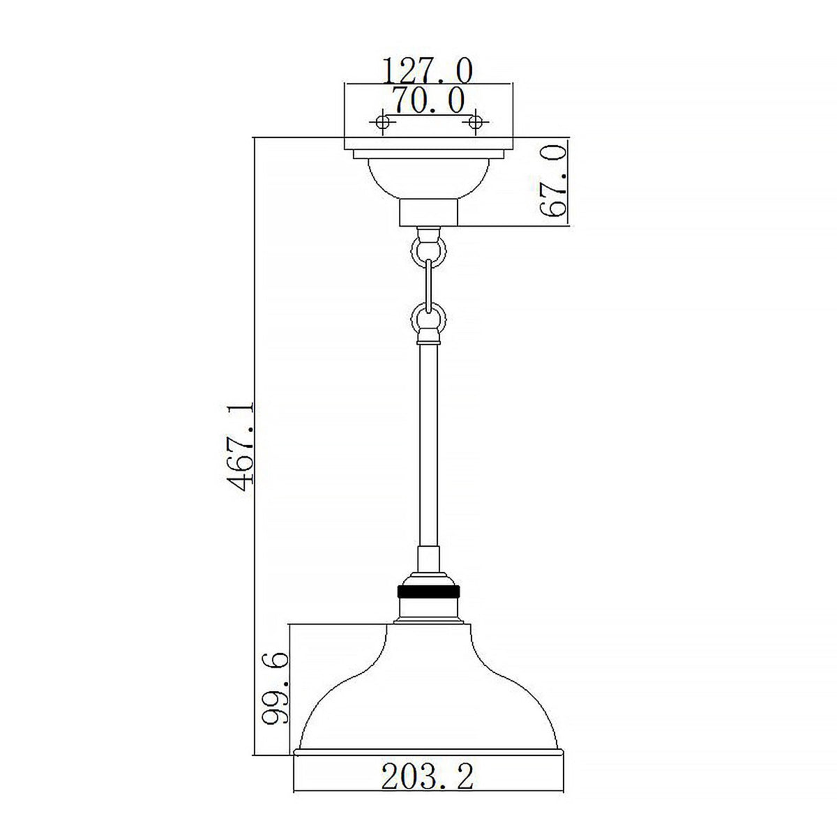 Cobson Mini Pendant or Semi Flush in Natural Brass