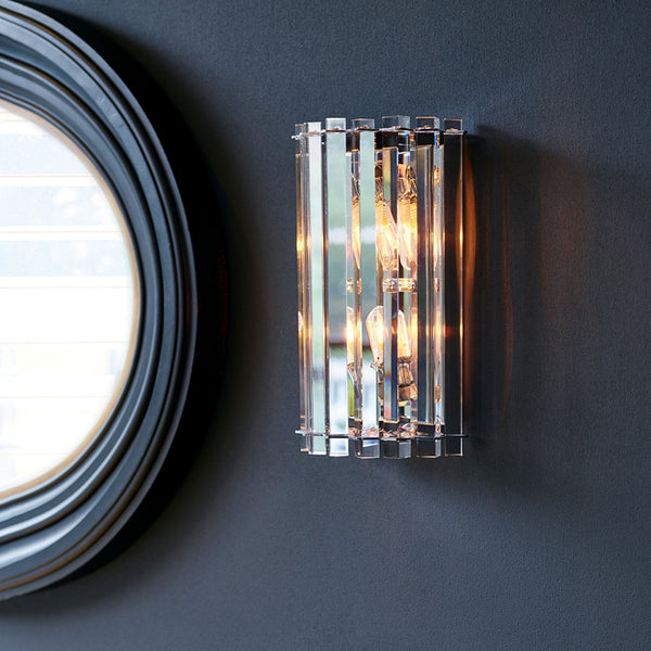 Crystal Skye IP44 LED Wall Light in Chrome