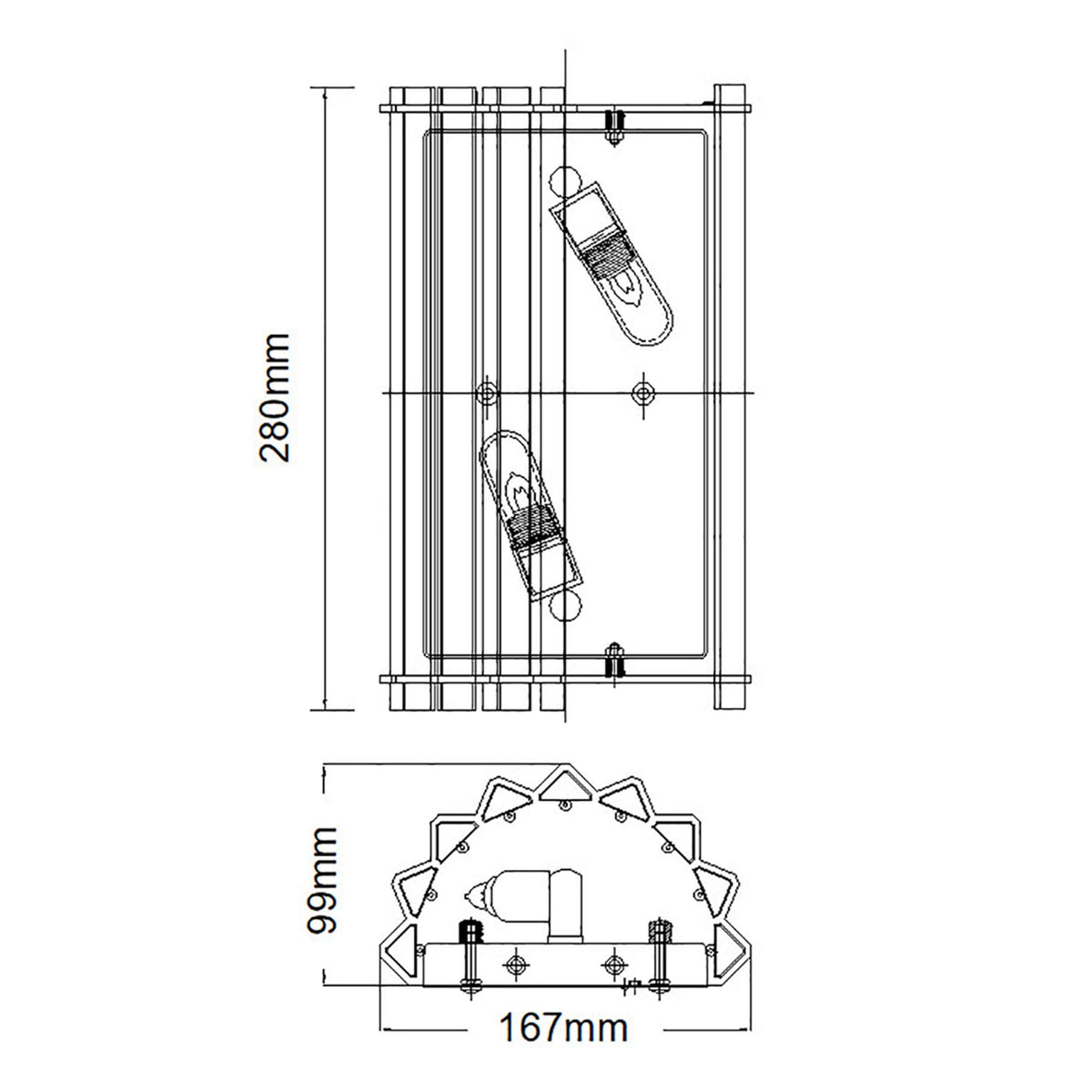 Crystal Skye IP44 LED Wall Light in Chrome