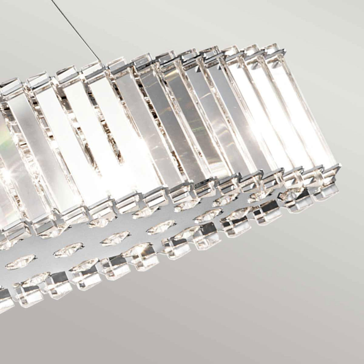Crystal Skye IP44 LED Island Chandelier in Chrome