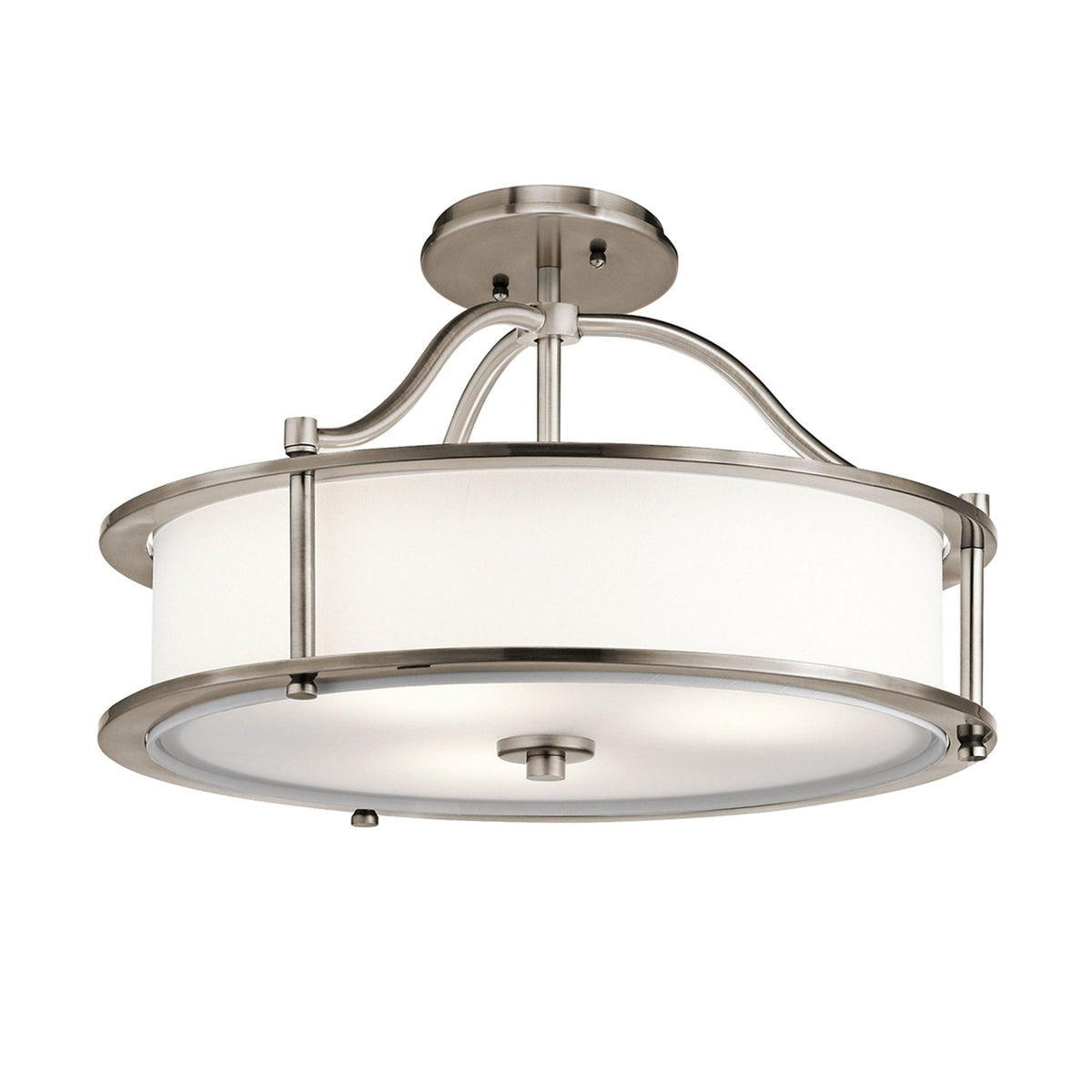 Emory 3 Light Pendant or Semi Flush Light in Classic Pewter