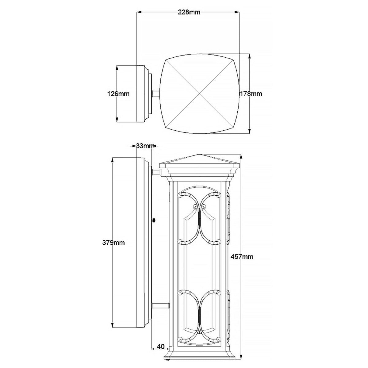 Franceasi 1 Light Medium Wall Lantern in Olde Bronze