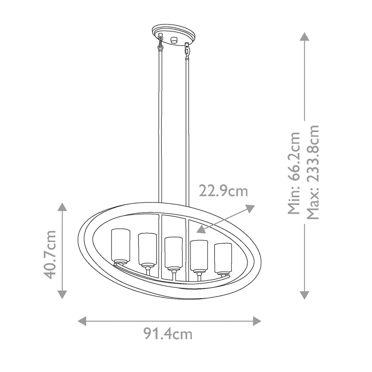 Grand Bank Five Light Chandelier in Distressed Antique Grey