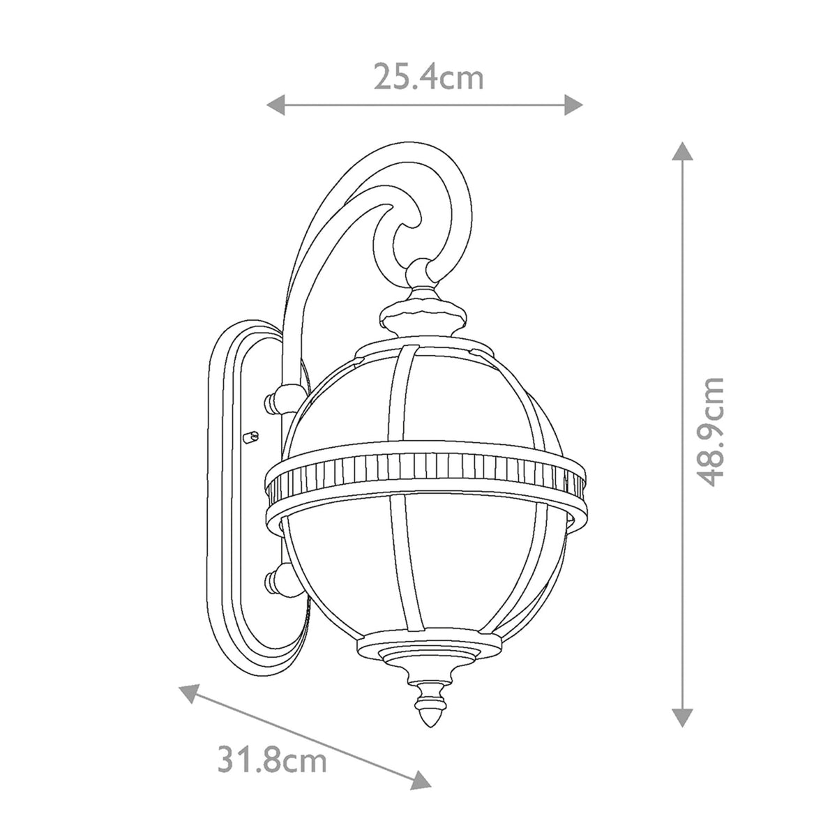 Halleron 2 Light Outdoor Wall Lantern in Londonderry