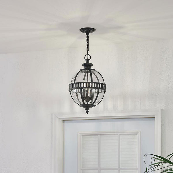 Halleron 3 Light Outdoor Chain Pendant Lantern in Londonderry