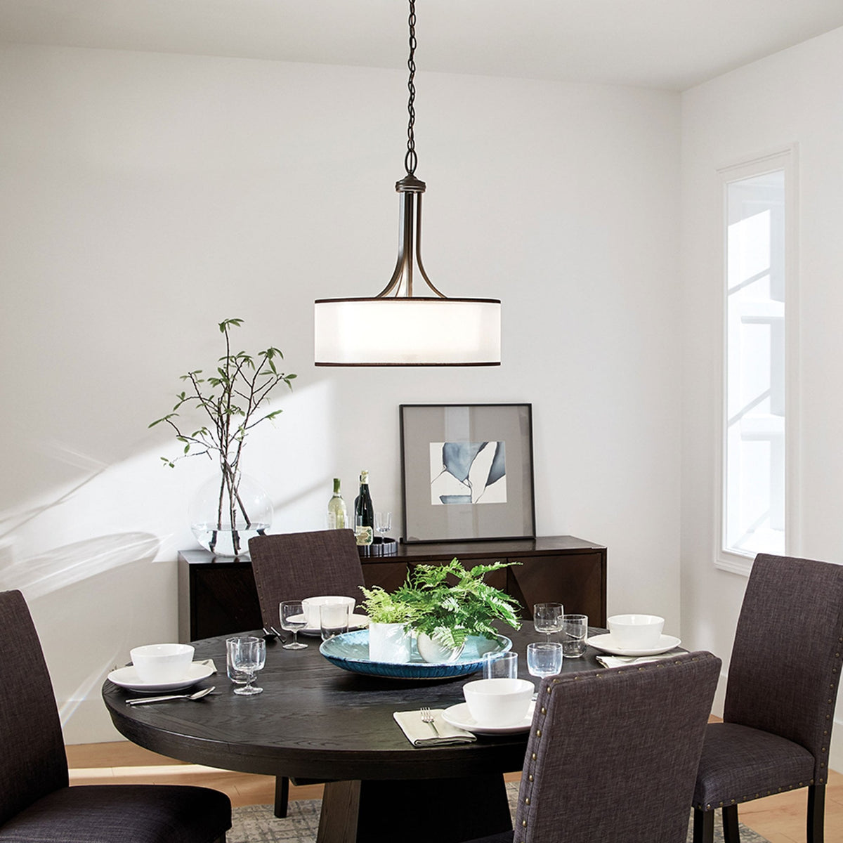 Lacey Large Pendant in Mission Bronze