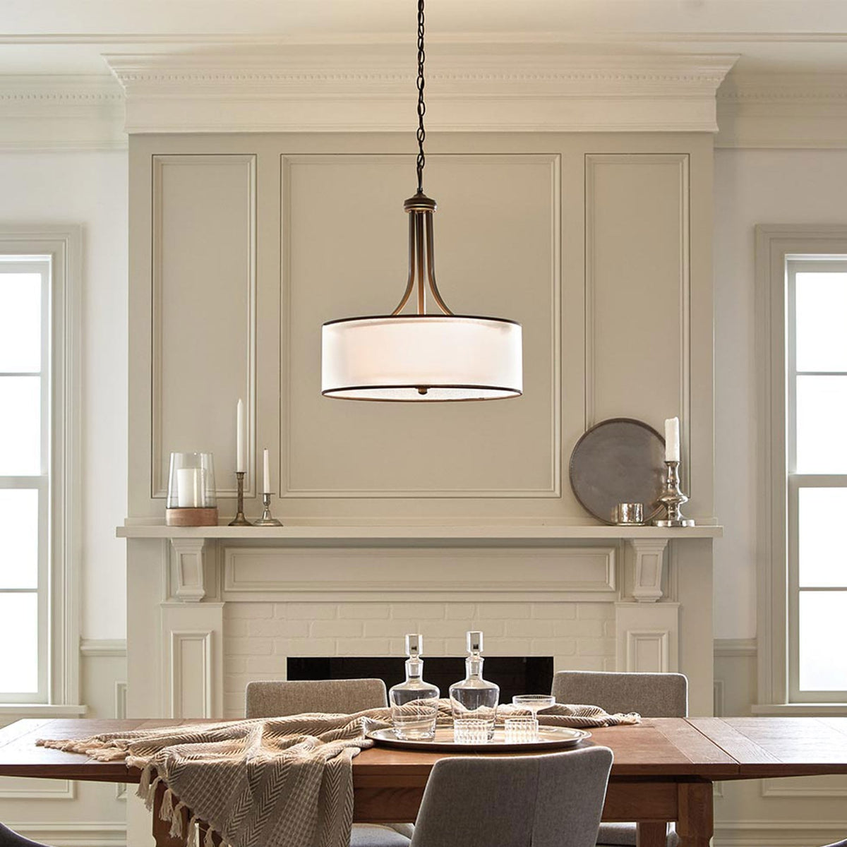 Lacey Large Pendant in Mission Bronze