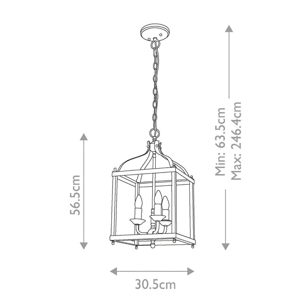 Larkin Medium Pendant in Brushed Nickel