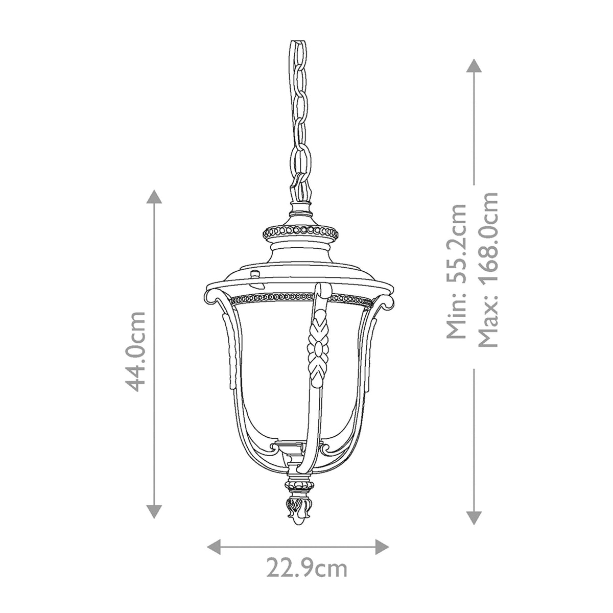 Luverne Chain Lantern Pendant in an Oil Rubbed Bronze Finish