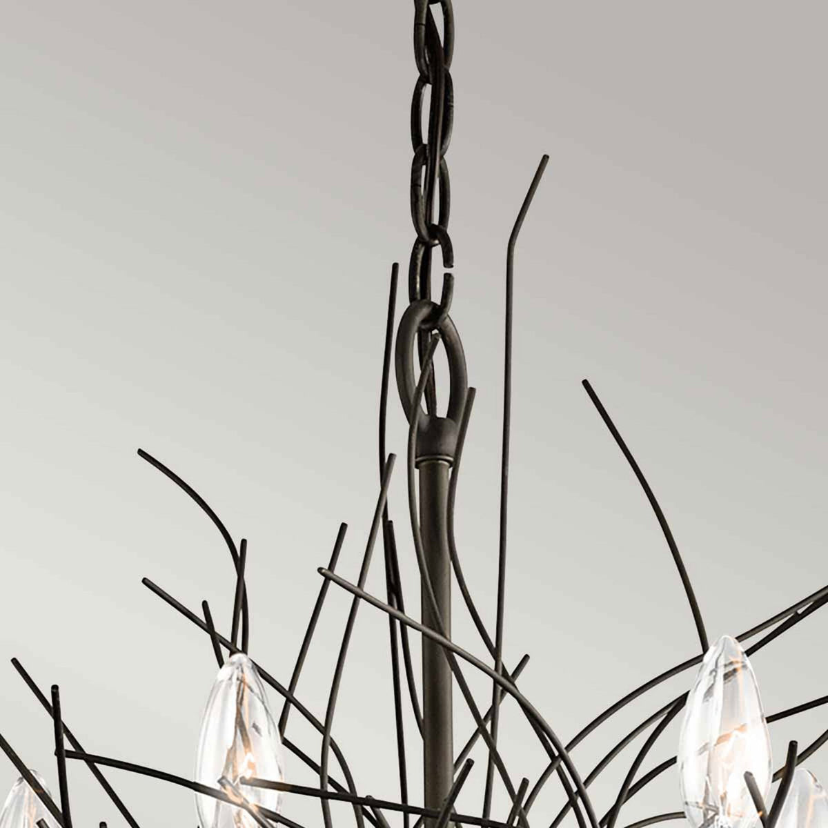 Organique 5 Light Chandelier Pendant in Olde Bronze