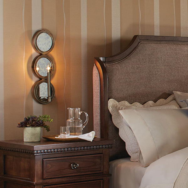 Rosalie Single Wall Light in Sterling Gold