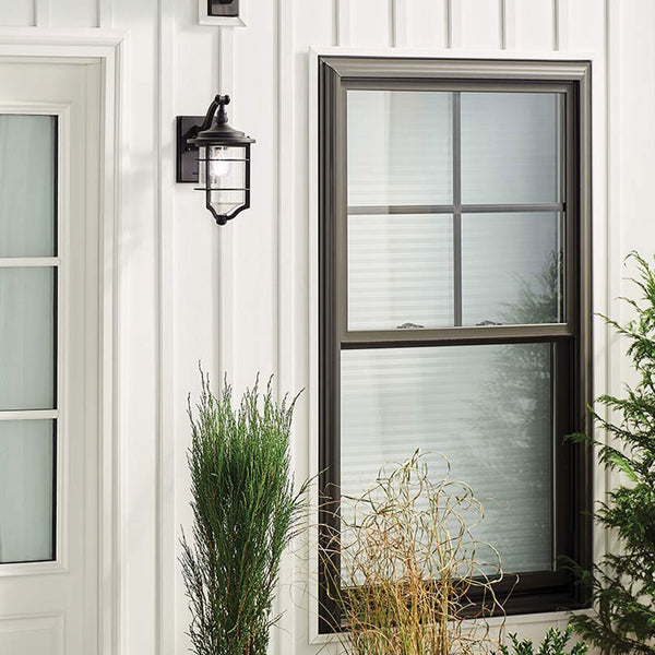 Royal Marine Small Exterior Wall Lantern in Distressed Black