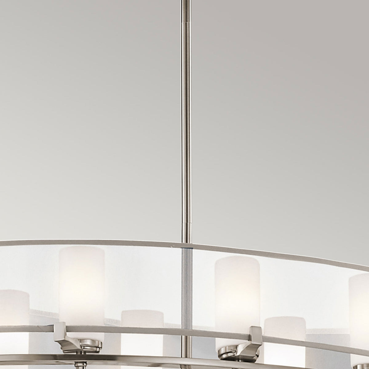 Saldana Eight Light Oval Chandelier in Classic Pewter