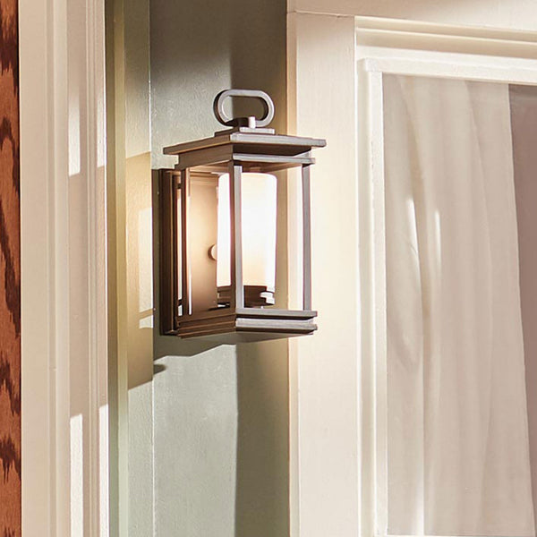 South Hope Small Outdoor Wall Lantern in Rubbed Bronze
