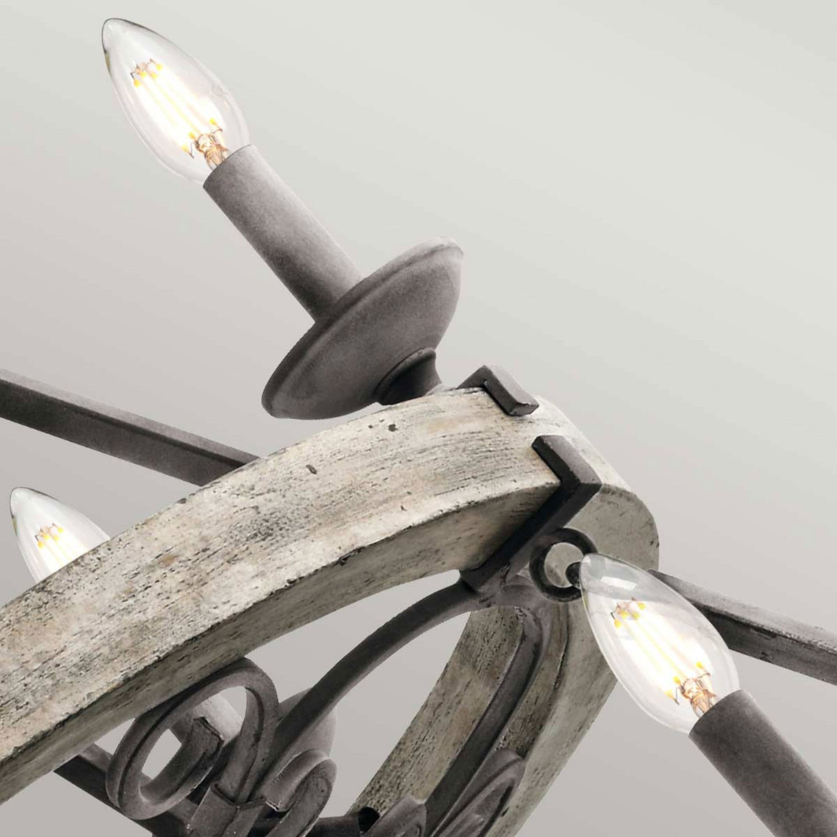 Taulbee Fifteen Light Chandelier with Weathered Zinc