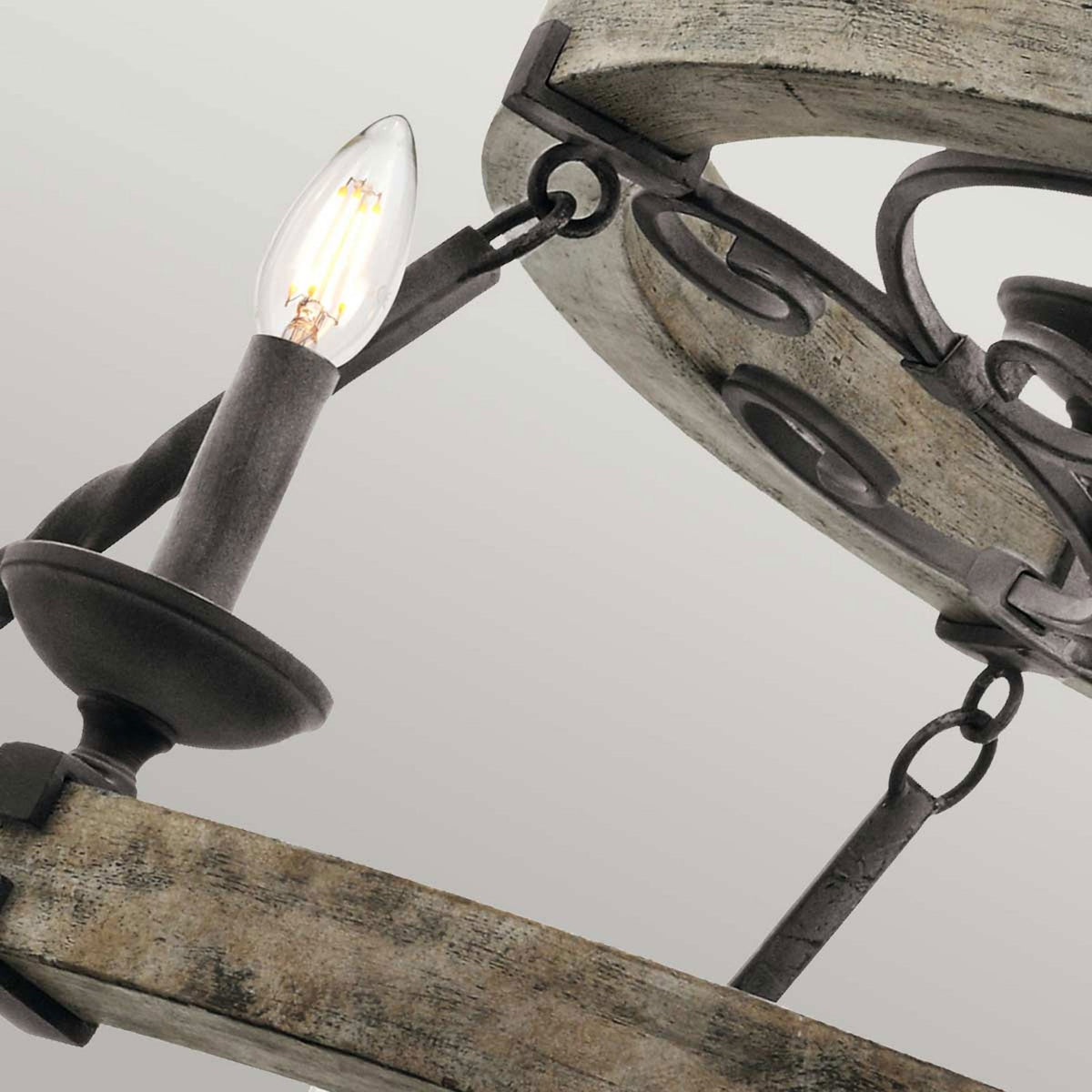 Taulbee Fifteen Light Chandelier with Weathered Zinc