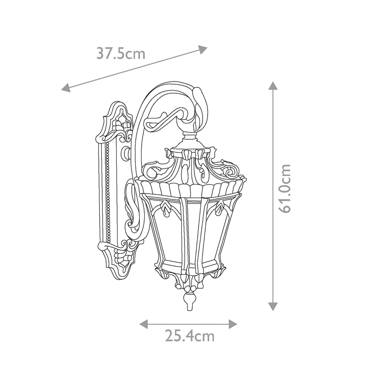 Tournai 2 Light Large Outdoor Wall Lantern