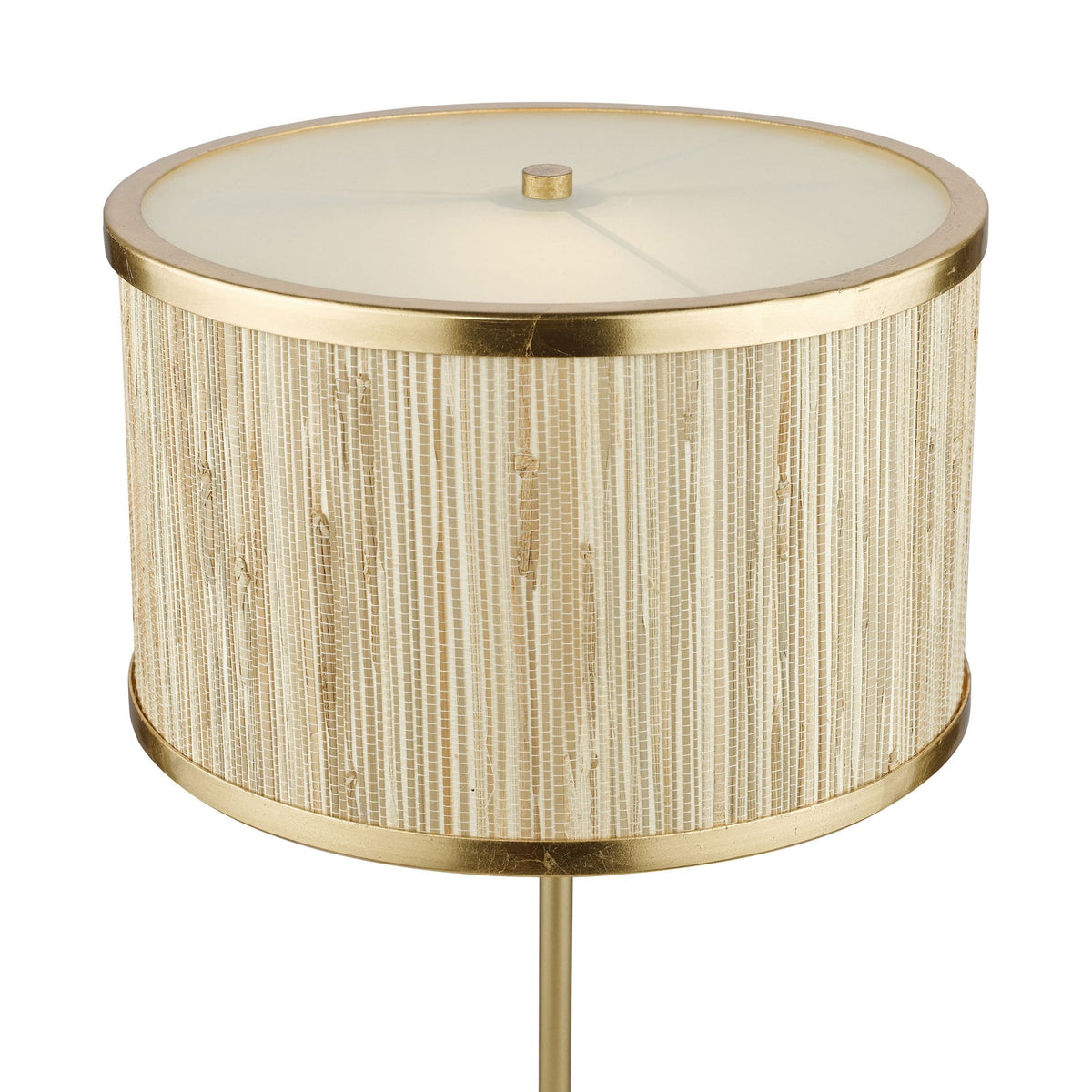 Fenella Table Lamp In Gold Leaf With Seagrass Shade