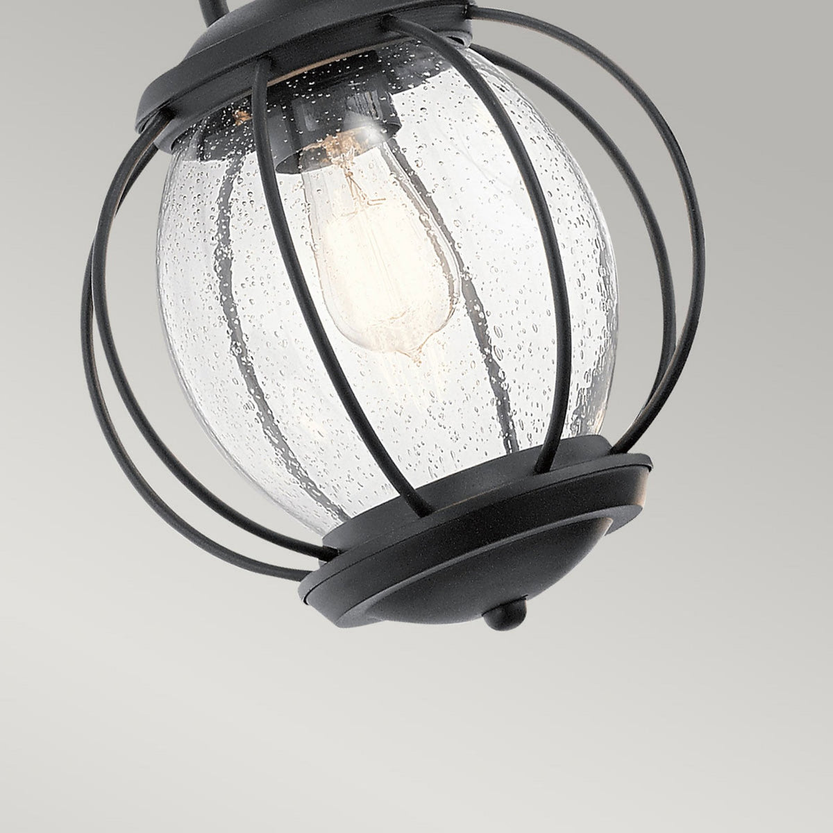 Vandalia 1 Light Medium Chain Single Lantern in Black