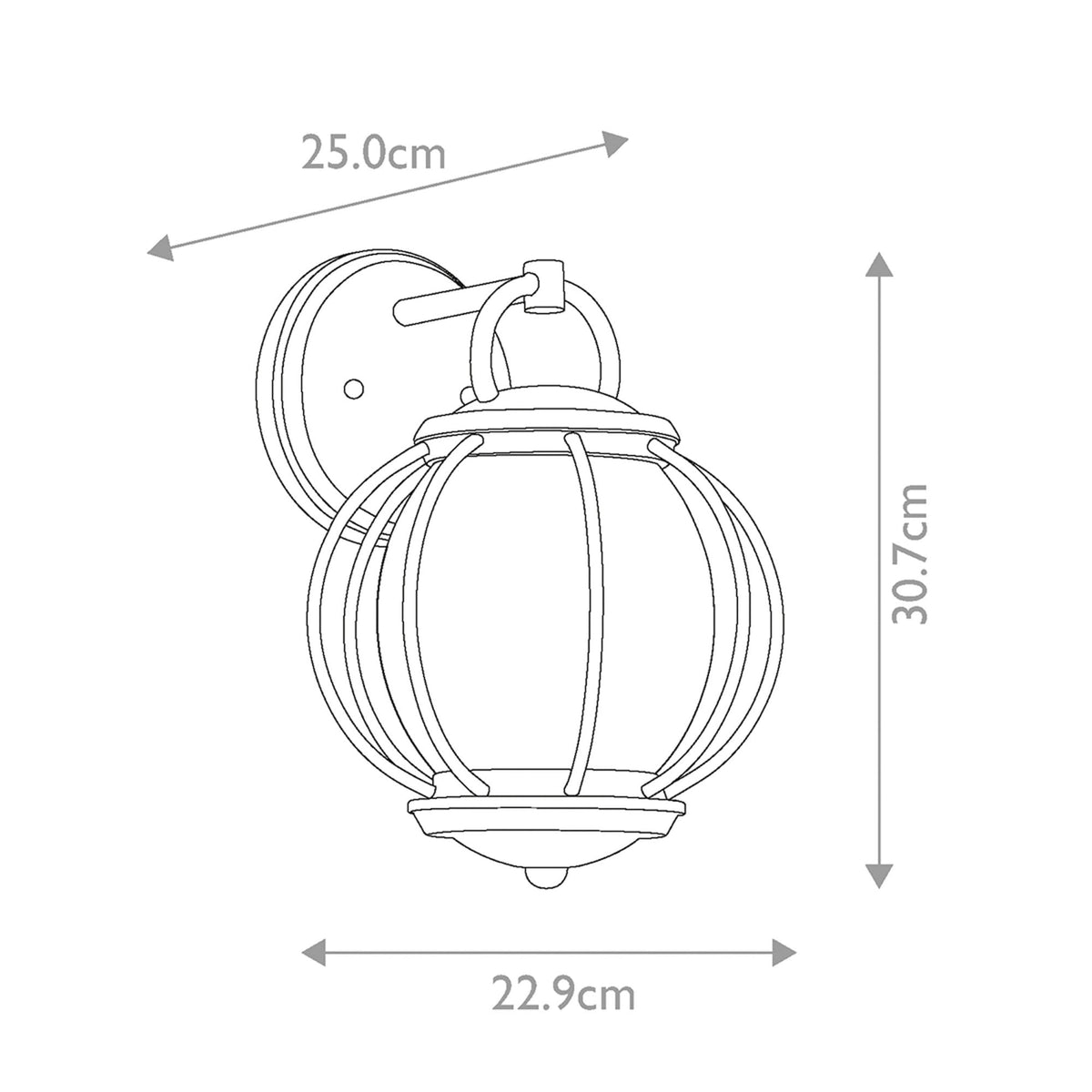 Vandalia Single Wall Lantern in Black