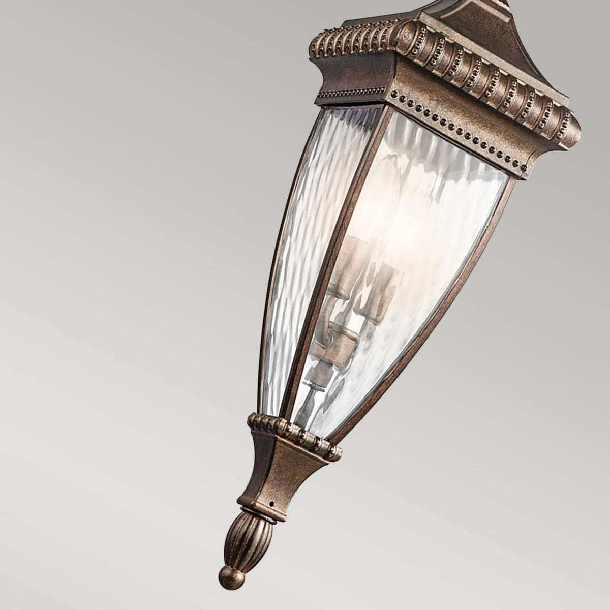 Venetian Rain 2 Light Chain Lantern in Brushed Bronze