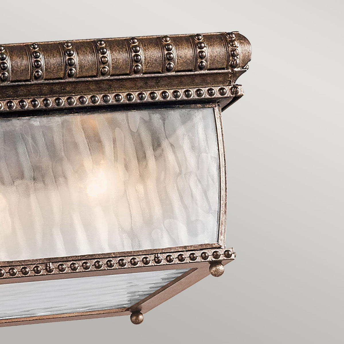 Venetian Rain 2 Light Flush Mount in Brushed Bronze