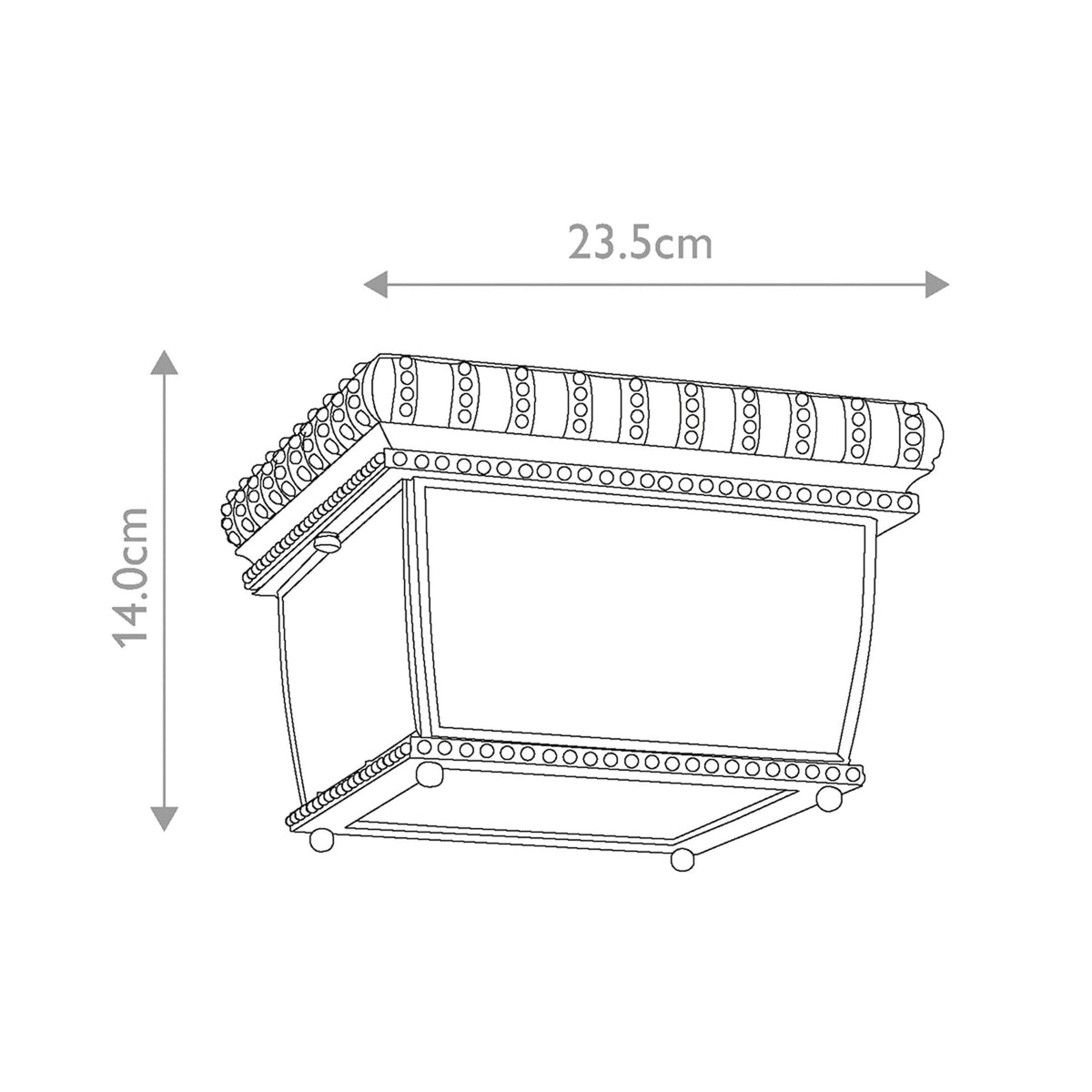 Venetian Rain 2 Light Flush Mount in Brushed Bronze