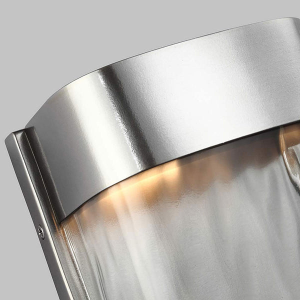 Bennie Large LED Outdoor Wall Light in Painted Brushed Steel