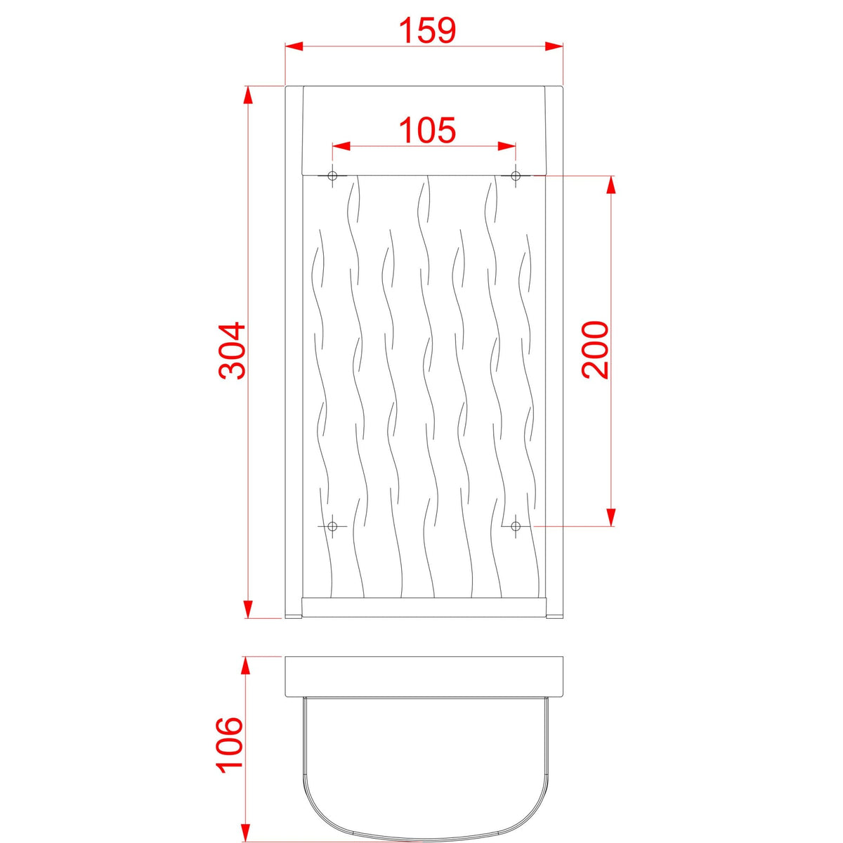 Bennie Large LED Outdoor Wall Light in Painted Brushed Steel