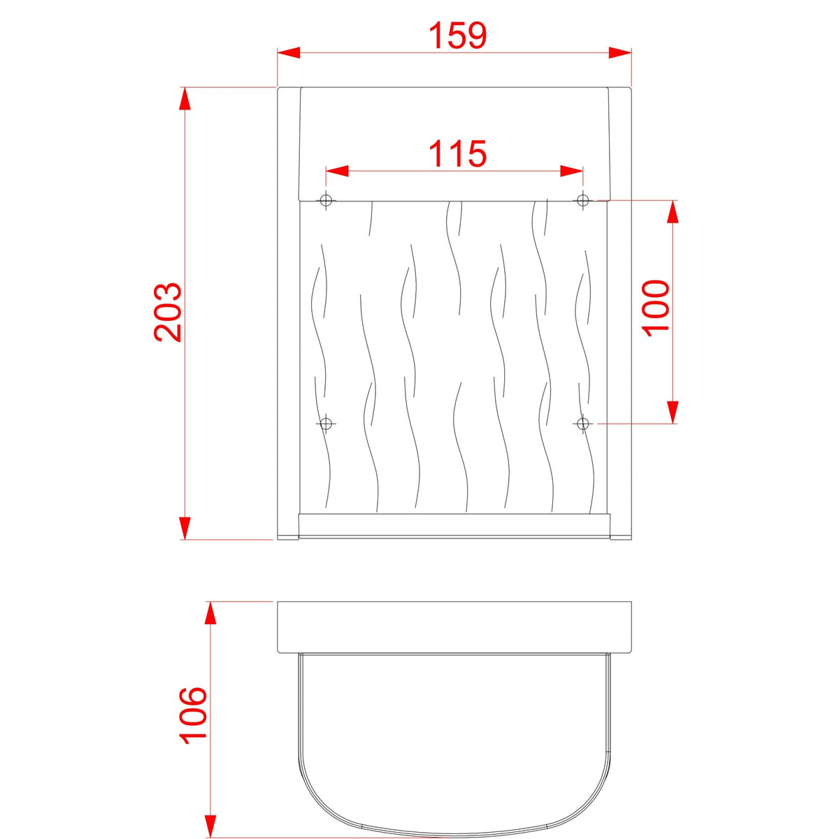 Bennie Small LED Outdoor Wall Light in Painted Brushed Steel