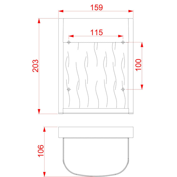 Bennie Small LED Outdoor Wall Light in Painted Brushed Steel
