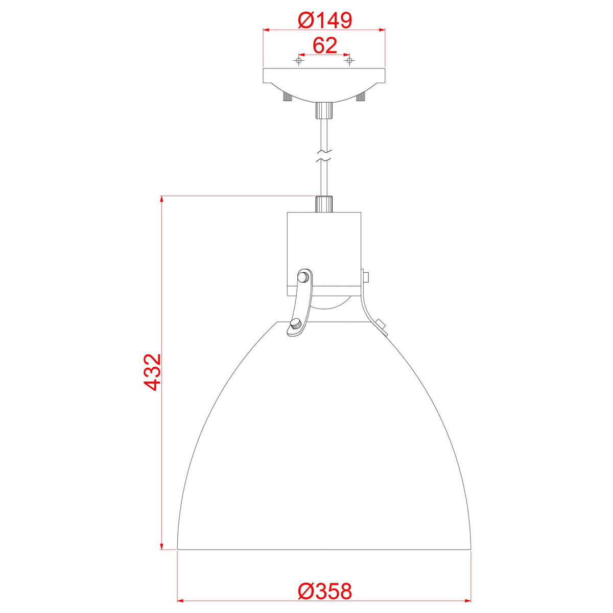 Brynne Medium LED Pendant in Flat White