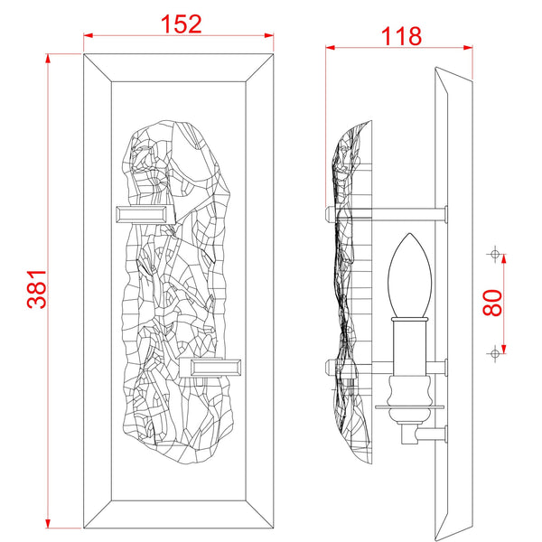Katerina Crystal Wall Light in Chrome
